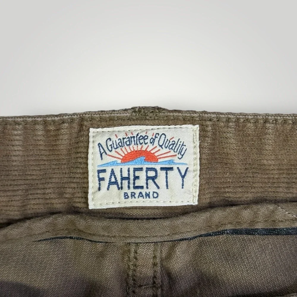 Faherty Brand Mens Brown‎ Organic Cotton Stretch Corduroy 5-Pocket Pants Size 32